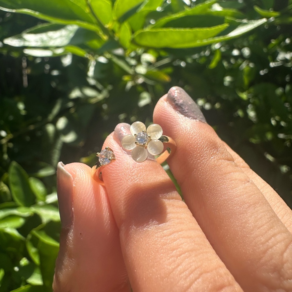 Floral Gold Waterproof Ring